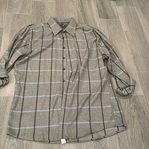 Haupt Men’s Gray and Blue Button Up Size M 39/40 15 1/2